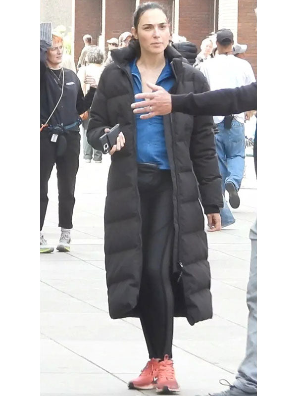 Maia Marten The Runner black puffer coat front view full body street