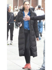 Maia Marten The Runner black puffer coat front view full body street