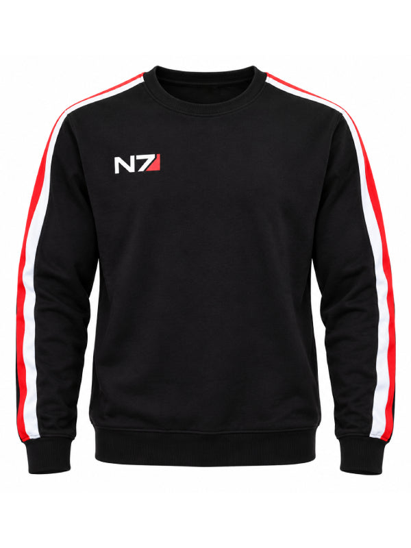 Commander Shepard red white stripe sleeve pullover