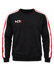 Commander Shepard red white stripe sleeve pullover