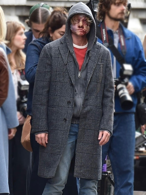 Matt Hagen Grey Plaid Wool Coat