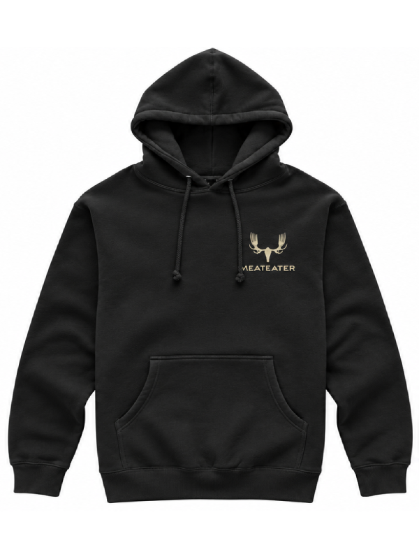 MeatEater black drawstring hood kangaroo pocket top