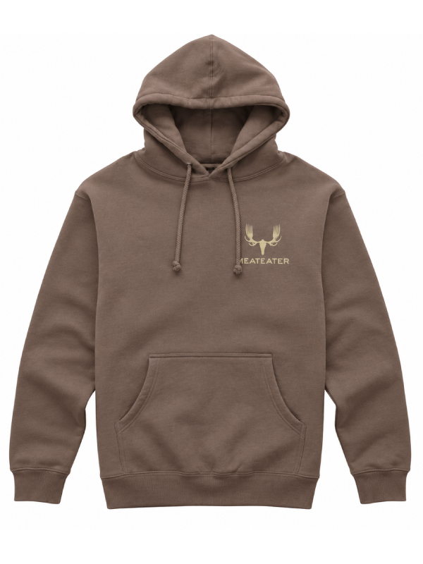 MeatEater brown drawstring hood kangaroo pocket top