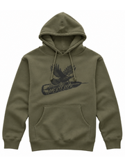 MeatEater olive green turkey feather print sweatshirt