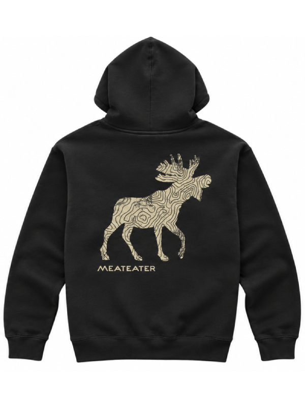 MeatEater black topographic moose graphic sweatshirt