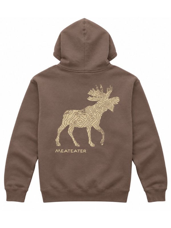 MeatEater brown topographic moose print sweatshirt