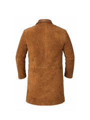 Men’s Vintage Brown Suede Leather Coat