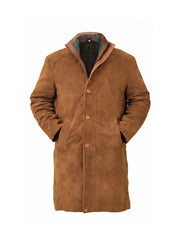Men’s Vintage Brown Suede Leather Coat