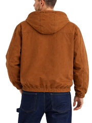 mens denim hooded jacket