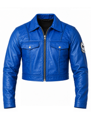 Short blue leather jacket Future Trunks Dragon Ball Z