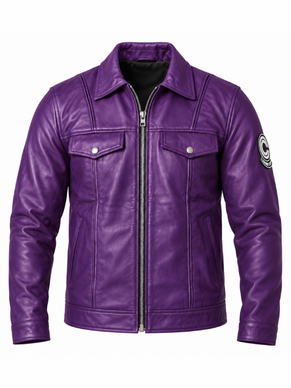 Purple zip leather jacket Future Trunks Dragon Ball Z