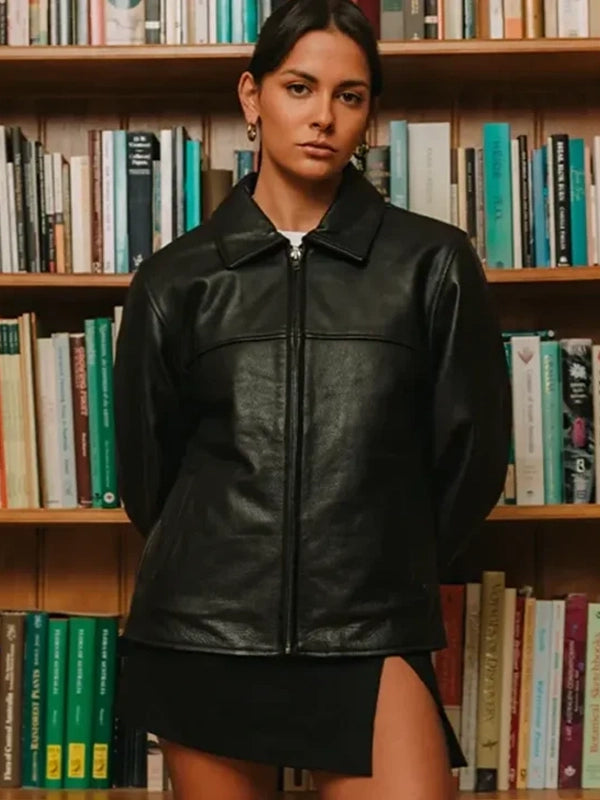 Mutimer women's oversized leather jacket