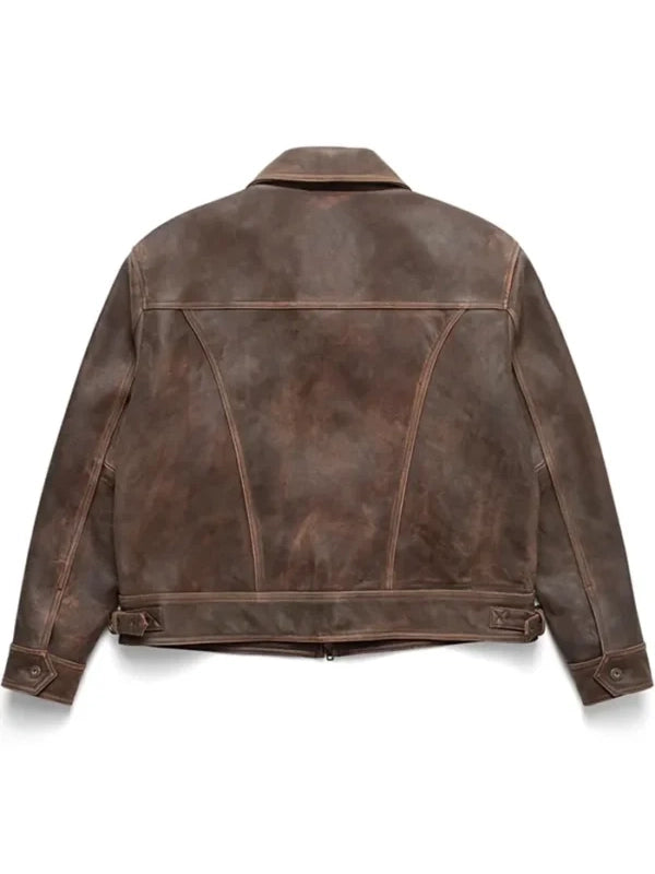 Mutimer brown cowhide jacket
