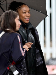 Naomi Ackie leather jacket