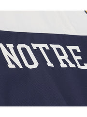 Notre Dame Fighting Irish text logo close up chest detail