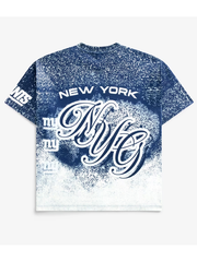 New York Giants jumbo print sublimation tee back view flat lay