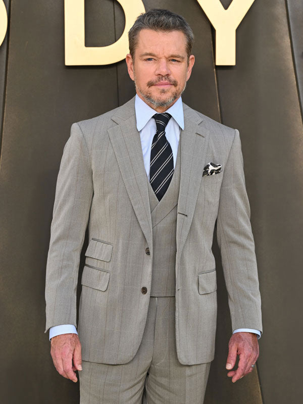 Matt Damon The Odyssey 2026 London Event Suit