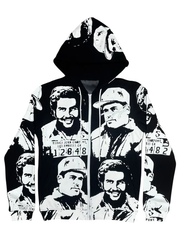Black Oreo Cartel Asaali Hoodie featuring Pablo Escobar and El Chapo portrait graphics