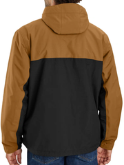 Outer Banks Rafe Cameron brown black colorblock jacket flat back
