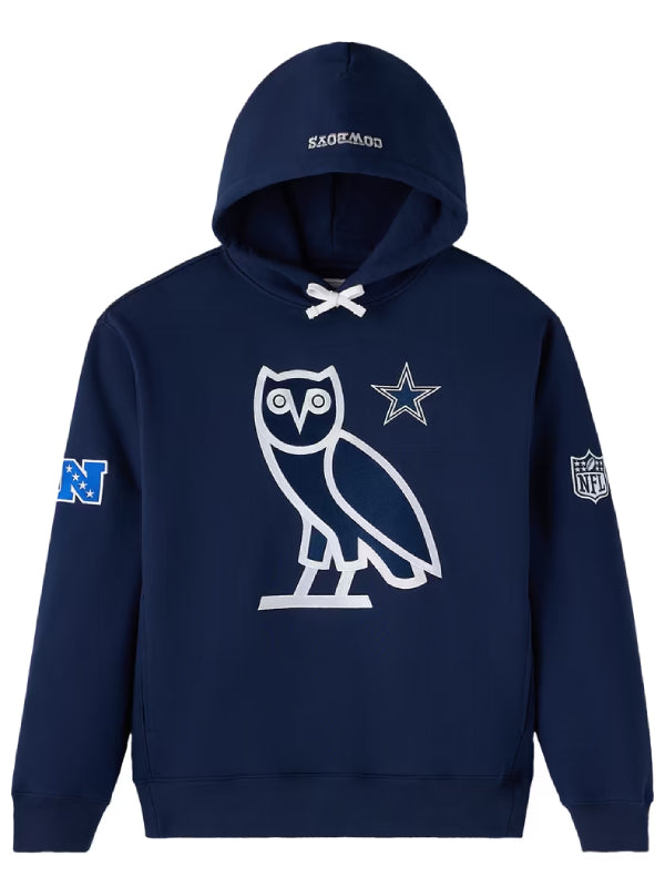 OVO x Dallas Cowboys collab owl graphic hooded sweatshirt