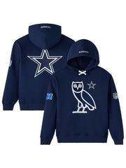 OVO x Dallas Cowboys navy drawstring hoodie