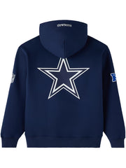 OVO x Dallas Cowboys blue hooded pullover with star logo
