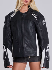 Owen Thiele tribal jacket chest collar close up female