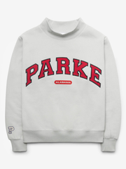 Parke Alabama grey mock neck sweatshirt front flat lay