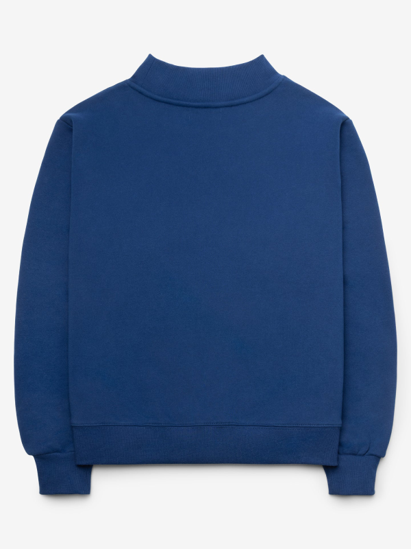 Parke Michigan navy sweatshirt back flat lay