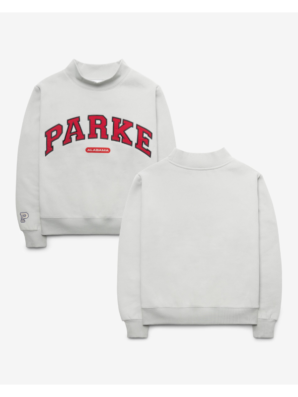 Parke Alabama grey sweatshirt front and back flat lay