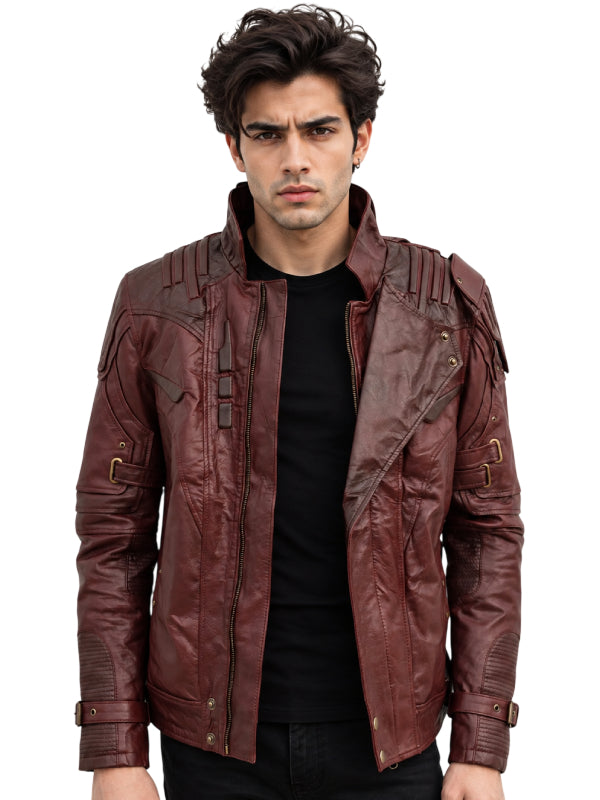 Chris Pratt Star-Lord ridged shoulder jacket