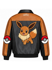 Pokemon Eevee jacket back flat lay patch detail