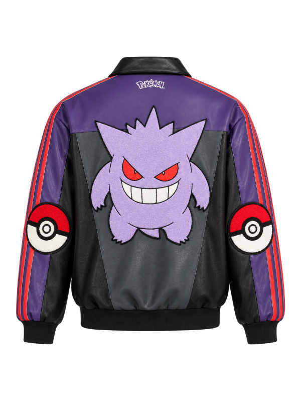 Pokemon Gengar jacket front flat lay