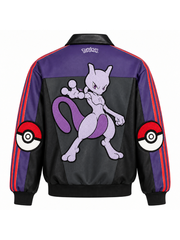 Pokemon Mewtwo jacket back flat lay patch detail