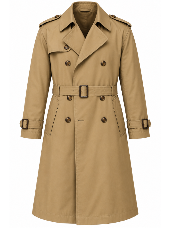 Chris Hansen tan trench look