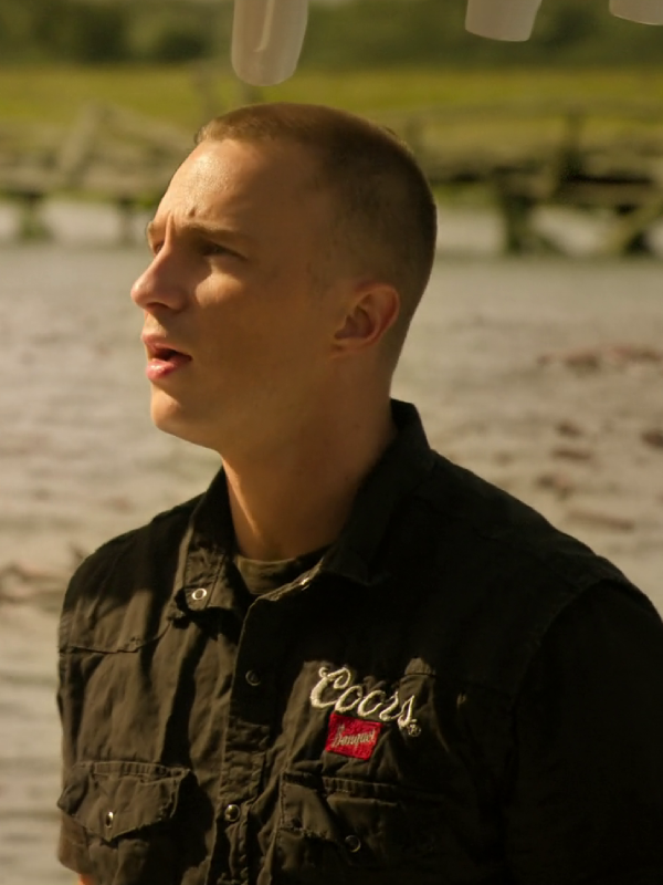 Rafe Cameron Outer Banks S05 black coors vest close up front view