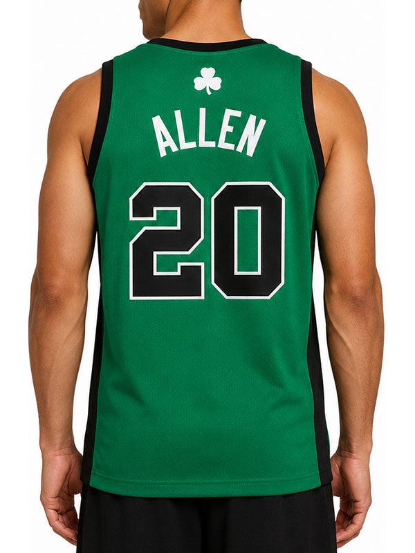 Ray Allen Celtics jersey back view number 20 shamrock detail