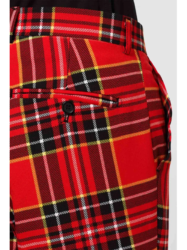 Tartan check print Christmas suit with matching tie
