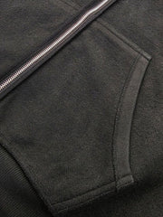 Ultra heavy fleece hoodie kangaroo pocket close up fabric texture