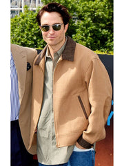 Robert Pattinson The Odyssey 2026  Beige Jacket