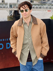 Robert Pattinson The Odyssey 2026  Beige Jacket
