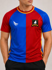 Roy Kent Ted Lasso Season 3 AFC Richmond red blue split jersey front view