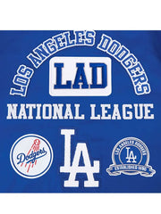 Los Angeles Dodgers jacket back patches close up National League