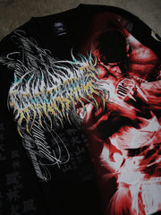 Ryu Street Fighter Discipline tee front print close up