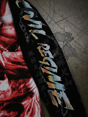 Ryu Street Fighter tee shoulder chain graphic close up