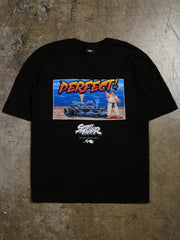 Ryu Street Fighter bonus round tee front view flat lay