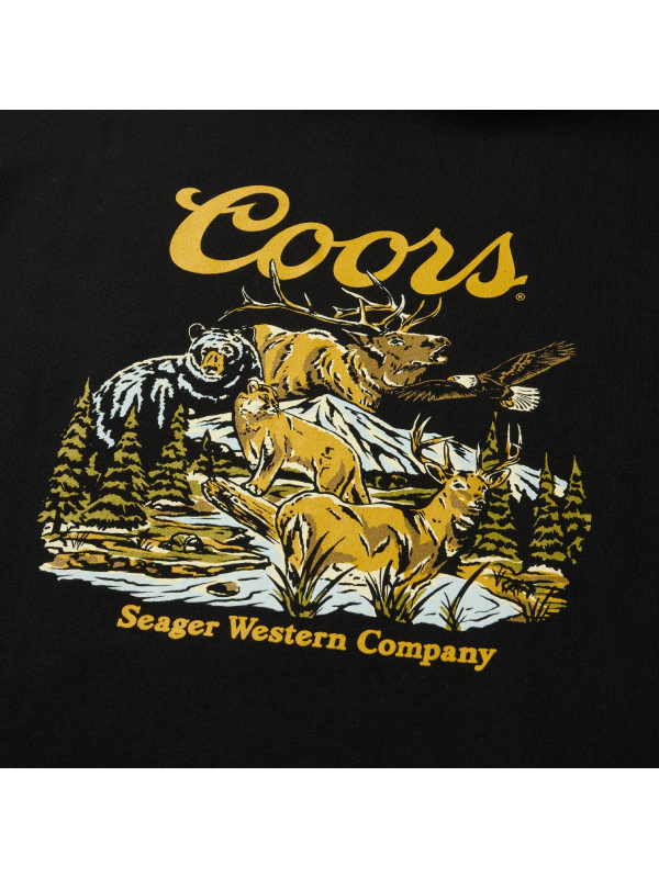 Coors Banquet Seager wildlife graphic close up detail