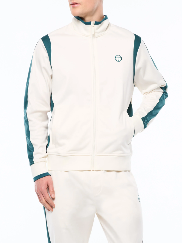 Cream teal fleece tracksuit top