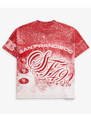 49ers Niners jumbo print tee back view flat lay