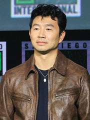 Marvel Hall H 2026 Simu Liu Brown Leather Jacket
